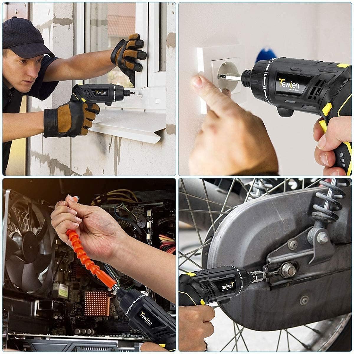 Cordless Electric Screwdriver Set with 45-in-1 Precision Bits | Rechargeable Power Tool Kit with Carry Case